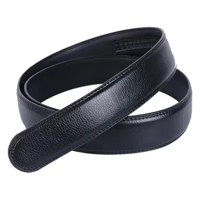 Men's Black Leather Automatic Buckle Belt