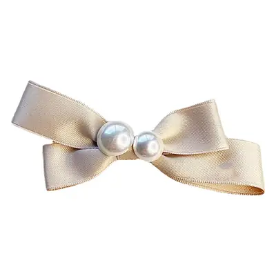 Summer Black Pearl Bow Hairpin for Women