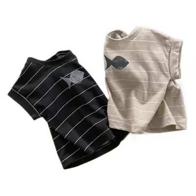 Boys Korean Style Striped T-Shirt Summer