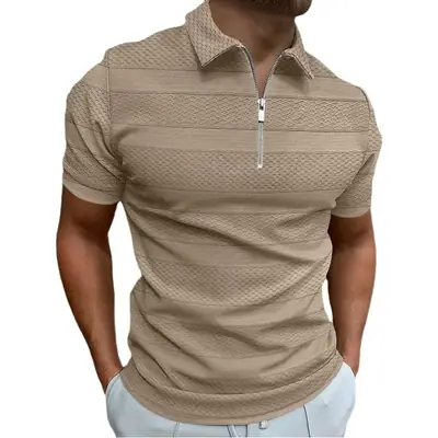 Men's 2023 Summer Polo Shirt Solid Color Short Sleeve