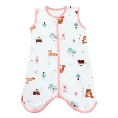 Newborn Baby Sleepwear White Pink Cotton Anti-Kick Pajamas