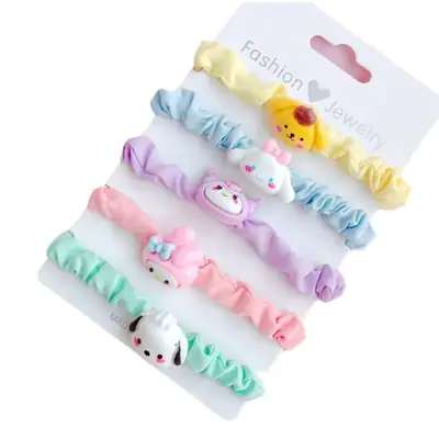 Cute Cartoon Hair Bands for Girls in Rainbow Colors