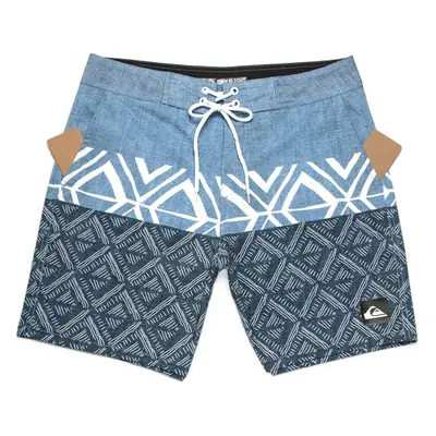 Men's Blue Patterned Quick-Drying Beach Shorts