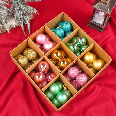 Electroplated Christmas Tree Ball Pendant Decoration Set