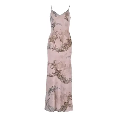 New Women's Long Dress Holiday Elegant Slim-fit Printed Design