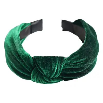 Golden Velvet Knot Hair Hoop for Women