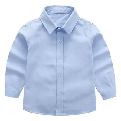 Children's Blue Long Sleeve Shirt Small Medium