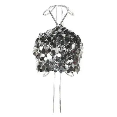 Sexy Sequined Backless Vest for Women 2023