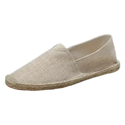 Hemp soles shoes linen cloth shoes straw woven cloth shoes loafers slip-on fisherman shoes men and women woven casual large size canvas shoes