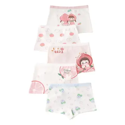 Girls' Cartoon Cotton Shorts 5 Pack Summer