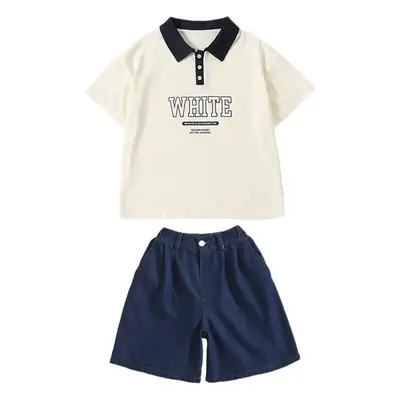 2025 Summer Korean Style Girls Shorts Set Medium Large