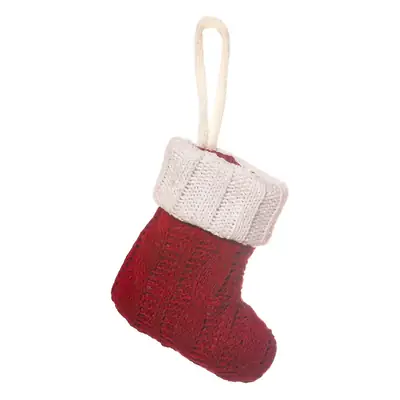 Pink Knitted Christmas Socks Set for Home Decor