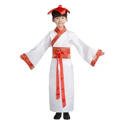 Children Hanfu Boys Red Blue Ancient Costume Primary School