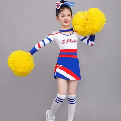 New Kids Cheerleader Dress Blue Red Striped