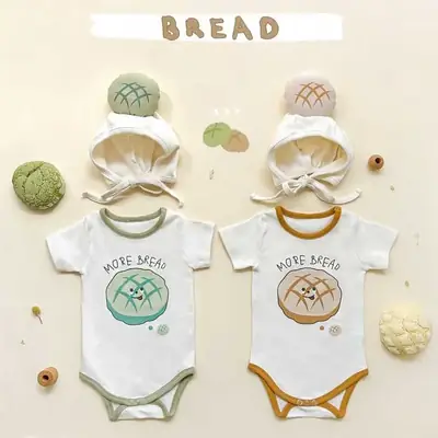 25Pc Korean Style Baby Jumpsuits with Pineapple Print