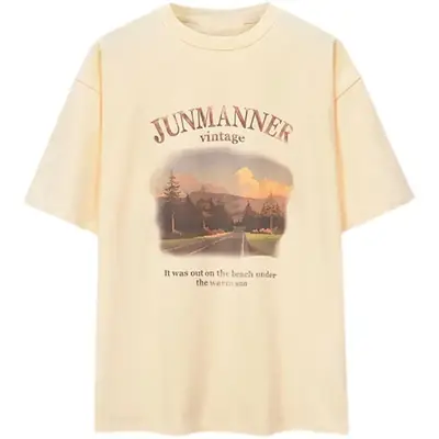 Japanese Style Women's Summer Loose T-Shirt White