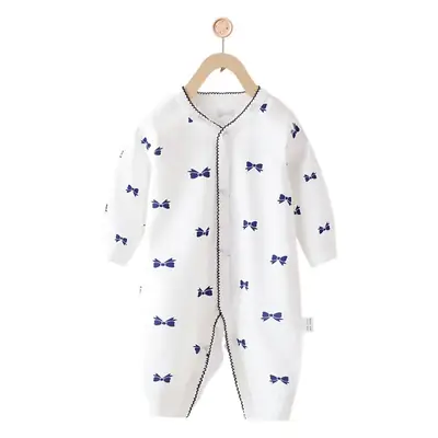 Baby Crawling Suit White Cotton Spring Autumn Base Layer