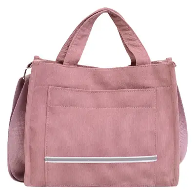 Women's Pink Corduroy Shoulder Bag 2024