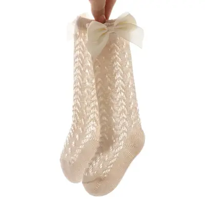 Baby Bow Dash Mesh Socks for Girls