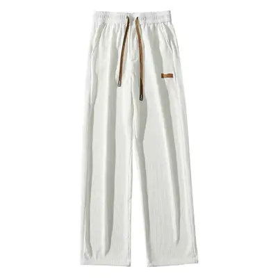 Men's Green Ice Silk Wide Leg Pants 2023