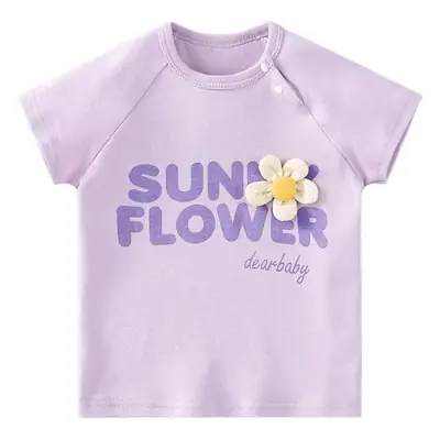 Girls White Collar T-Shirt Summer Wear Small Medium