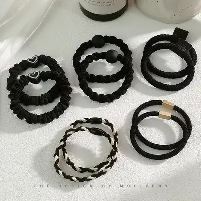 Pink Elastic Hair Bands for Women's Hair Accessories