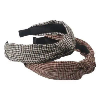 Wide Edge Houndstooth Headband for Women