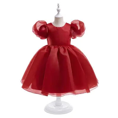 Black Puff Sleeve Princess Dress for Girls