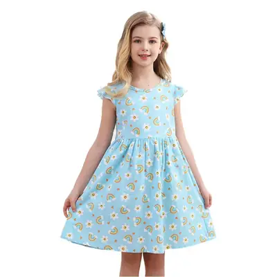 Girls Cotton Lemon Print Summer Dress 2023