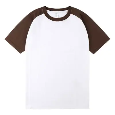 Men Cotton T-Shirt White Black 250g Round Neck
