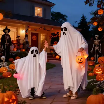 Halloween Ghost Costume Masquerade Dress Up Cape Dress Up