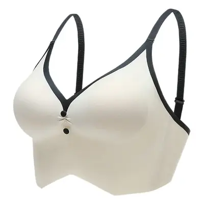 Black Jelly-Like Exposed Bra with No Underwire