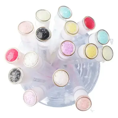7 Color Eyelash Test Tubes with Keychain