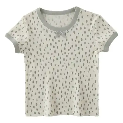 Girls T-shirt 2023 Cotton Round Neck Short Sleeve
