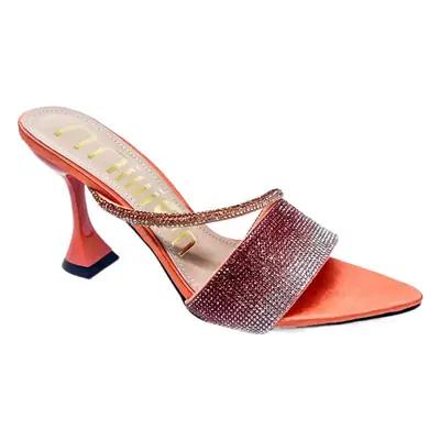 Women Sparkling Diamond Heels Slipper Summer
