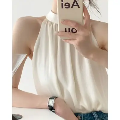 Summer Halter Neck Camisole Chiffon Sleeveless Vest