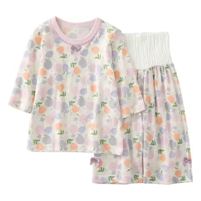 2023 Floral Baby Pajamas High Waist Belly Protector