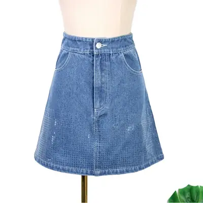 Denim Vest & Coat Set Retro Style Two Piece Suit