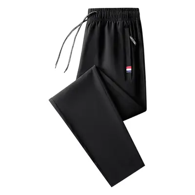 Men's Black Cross-border Sports Pants Thin Breathable Plus Size