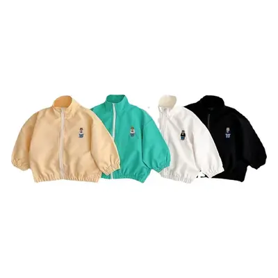 White Zipper Jacket for Boys Girls Baby Sun Protection