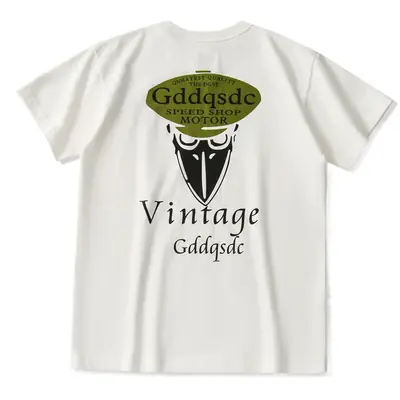 Men White Graphic T-Shirt with Harley Logo