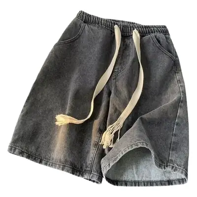 Denim Medium Shorts Men's 2023 Summer Loose Fit