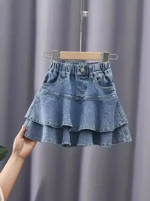 Girls Denim Shorts Medium Large Korean Style 2024
