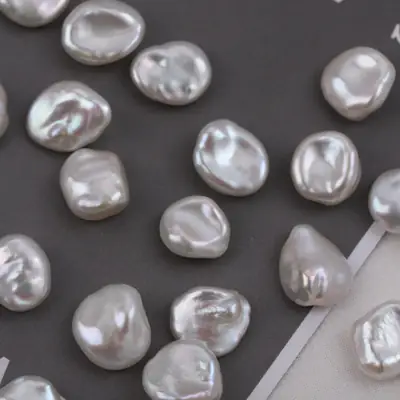 [Dream jewelry] 9-10mm petal Pearl Silver high quality natural freshwater pearl beads diy