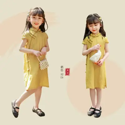 Girls Cheongsam Tang Suit Spring Summer 2025