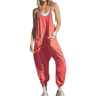 2025 Loose V Neck Top & Wide Leg Pants Casual Suit