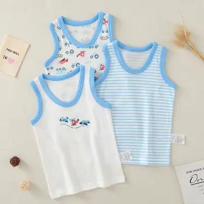 Pure Cotton Vest for Boy Summer Sleeveless Top