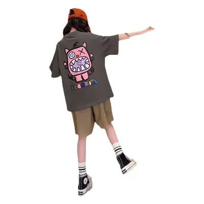 Girls Cotton Short Sleeve T-Shirt Summer Casual Medium Big