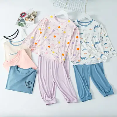 Children's Black White Graphic Sleepwear Set