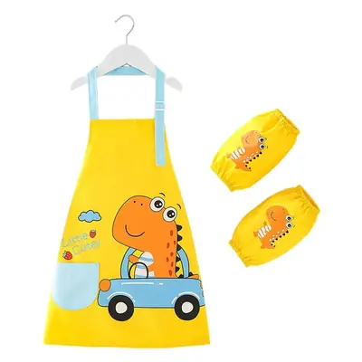 Baby Apron Painting Smock Yellow Green 2-Pack